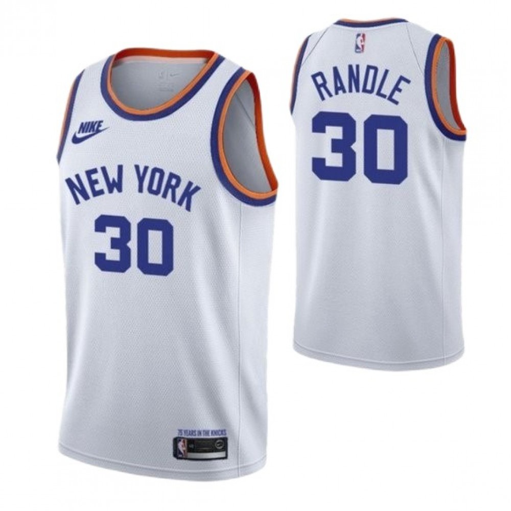 Men's New York Knicks Julius Randle #30 White 2021/22 Swingman Jersey - Classic Edition-Pro Kit Vault | Brand New 26/27 Sports Jerseys